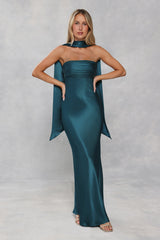 Satin Neck Scarf Teal