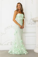 Flower Vine Maxi Dress Sage