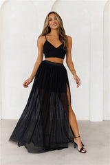 Daylight Parties Crop Top Black