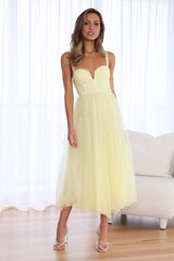 Fairytale World Midi Dress Lemon