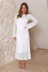 Washed Up Maxi Dress White