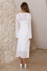 Washed Up Maxi Dress White