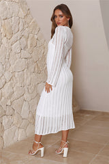Washed Up Maxi Dress White