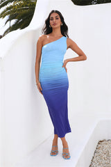 RUNAWAY Sonny Midi Dress Ocean