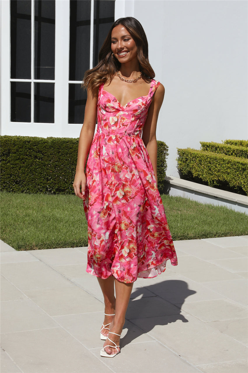 It Was A Dream Midi Dress Pink