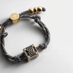 Block Party Varsity Number Custom Bracelet - Onyx Single Digit