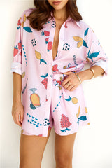 Off The Vine Long Sleeve Shirt Pink