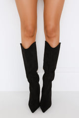 Selma Boots Black Suede