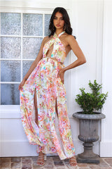 Rainbow Beaches Maxi Dress Print