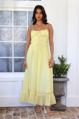 Season Beam Maxi Dress Yellow