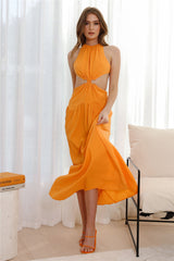Pleasant Living Midi Dress Orange
