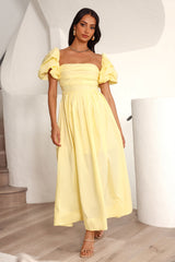 Birthday Picnic Maxi Dress Yellow