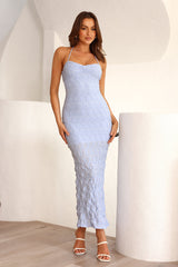 Enter Your Era Halter Maxi Dress Blue