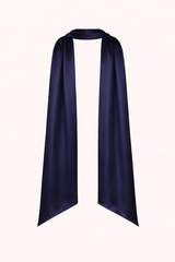 Satin Neck Scarf Navy