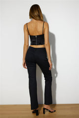 New Rules Crop Top Black