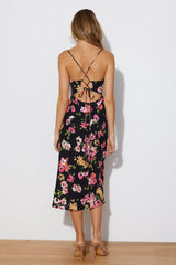 Sunlight Loving Maxi Dress Black Pink