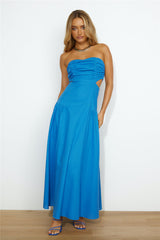 Garden Dance Maxi Dress Blue