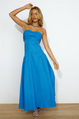 Garden Dance Maxi Dress Blue