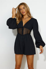 Style Game Romper Black