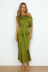 Party To Attend Midi Dress Green