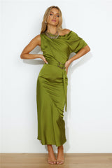 Party To Attend Midi Dress Green