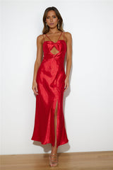 Charming Dance Maxi Dress Red
