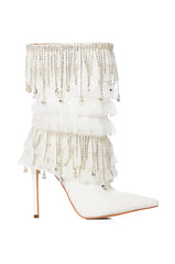 AZALEA WANG LEXLEY WHITE DIAMOND DRIP BOOT