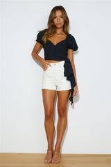 Puff Puff Crop Top Black