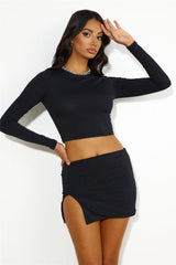 Easy 'Fit Mini Skirt Black