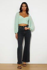 Enchanting Hymns Crop Light Green