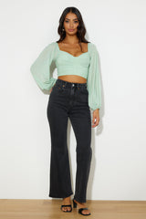 Enchanting Hymns Crop Light Green
