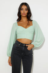 Enchanting Hymns Crop Light Green