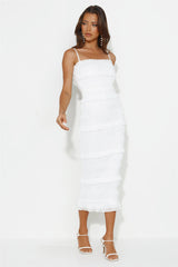 She's Classy Midi Dress White