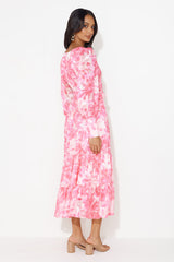 Perfection Takes Time Long Sleeve Maxi Dress Pink
