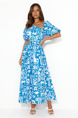 Location Wedding Midi Dress Blue