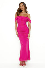 Your Brilliance Mesh Maxi Dress Pink