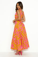 Scents Of Love Midi Dress Orange