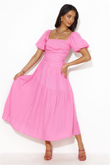 She's Your Girl Midi Dress Pink