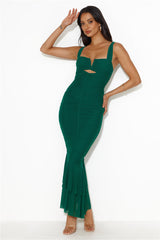 Party Pal Maxi Dress Forest Green