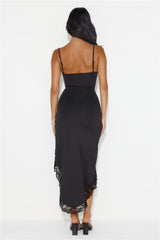Treat Time Lace Midi Dress Black