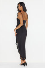 Treat Time Lace Midi Dress Black