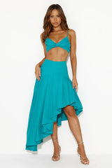 Newest Bloom Crop Top Teal