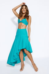 Newest Bloom Crop Top Teal