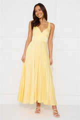 Dazzling Opulence Maxi Dress Lemon