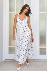 Runway Dreams Satin Maxi Dress White