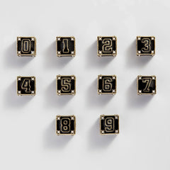 Block Party Varsity Number Custom Bracelet - Onyx Double Digit