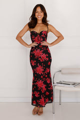 Best Wishes For You Mesh Maxi Dress Black