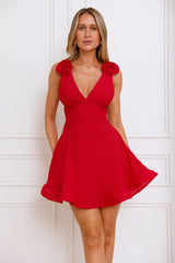 Romantic Twilight Mini Dress Red