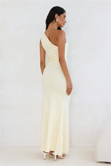 Marlowe One Shoulder Maxi Dress Yellow