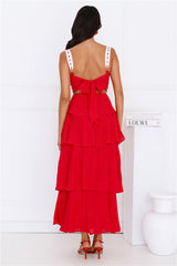 Sunkissed And Serene Maxi Dress Red
